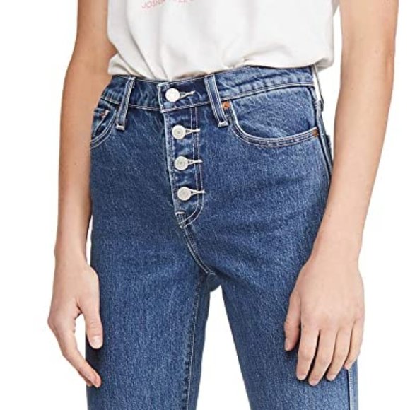 Levi's Premium Wedgie Straight High Rise Jeans - Picture 5 of 16